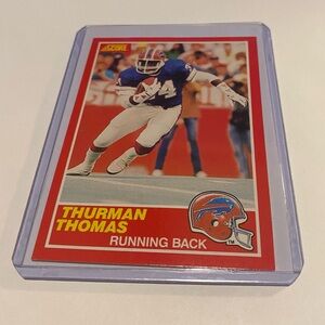 Thurman Thomas 1989 RC Rookie Score Football Card # 211 Buffalo Bills Vintage
